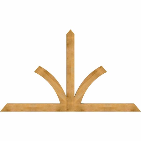 Ekena Millwork Richland Rough Sawn Timber Gable Bracket, Western Red Cedar, 108"W x 63"H x 4"D x 6"F, 14/12 Pitch GBW108X63X0406RIC00RWR